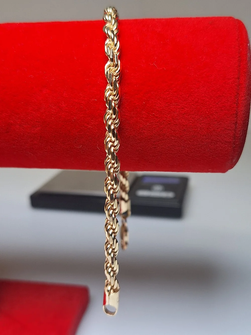 NEW Gold Over 925 Sterling Silver 4.8mm Italian Rope Bracelet 9
